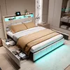 UnboxG Polsterbett 180x200cm mit USB und Steckdosen, Produktbild-Vorschau 1