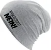 Huuraa Beanie Bevor du fragst Nein Schriftzug Heather Grey Produktbild-Vorschau 1