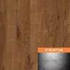 A close-up of wood grain texture with an overlay indicating 'STRUKTUR' and a metallic texture. Produktbild-Vorschau