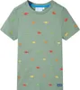 vidaXL Kinder-Kurzarmshirt Khaki 116 Produktbild-Vorschau 7