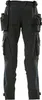 A back view of black work pants with multiple tool pockets. Produktbild-Vorschau