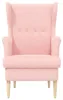 Poltrona vidaXL rosa bouclé Anteprima dell’immagine prodotto 4
