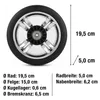 Kolesá na ručný vozík, 19,5 cm, PU, náhradné kolesá s Náhľad obrázku produktu 5