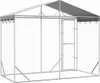 vidaXL Outdoor-Hundezwinger mit Dach Silber 3x1,5x2,5m Produktbild-Vorschau 6