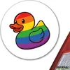 Huuraa Aufkleber Quietscheente LGBTQ Pride Comic Gummiente Produktbild-Vorschau 2