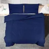 vidaXL Bettwäsche-Set Marineblau 140x200 cm Leichte Produktbild-Vorschau 5