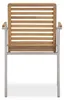 home24 Stapelstuhl - 2er-Set - Teak Massiv / Edelstahl - Produktbild-Vorschau 8
