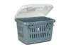 A gray pet carrier with a clear lid is shown against a white background. Náhľad obrázku produktu