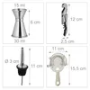 Relaxdays Cocktail Set, 11-teiliges Profi Bar Set, Ständer, Produktbild-Vorschau 6