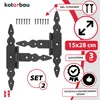 KOTARBAU® 2 St. T Scharniere schwarz L: 150 mm Kreuzgehänge Produktbild-Vorschau 4