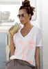 VIVANCE V-Shirt weiß-neonorange Größe 36/38 Produktbild-Vorschau 5