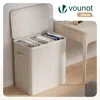VOUNOT® Wäschekorb 3 Fächer 170L, Wäschesammler mit Deckel  Produktbild-Vorschau 2