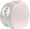 A ball of pink yarn with a label. Produktbild-Vorschau