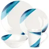 Vilde | Súprava riadu - biela a modrá - 16 kusov - porcelán Náhľad obrázku produktu 4