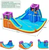 COSTWAY Aufblasbarer Wasserpark, Doppel-Wasserrutsche mit 4 Produktbild-Vorschau 2
