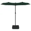 vidaXL Doppel-Sonnenschirm mit LED-Leuchten Grün 316x145 cm Produktbild-Vorschau 4