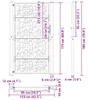 vidaXL Cancello da giardino nero 100x175 cm design ad ante Anteprima dell’immagine prodotto 8