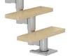 Pertura Mittelholmtreppe Spiros Ahorn Leimholz Perlgrau Produktbild-Vorschau 2