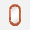 sweeek - Ovaler Spiegel mit glossy Finish 70cm - Orange Produktbild-Vorschau 1