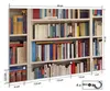 Wallario Schlüsselbrett aus Glas, Motiv: Weißes Bücherregal Produktbild-Vorschau 2