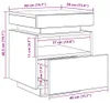 vidaXL Tables de nuit avec lampes LED 2 pcs. Chêne Artisan Voir les images du produit 8