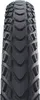 A close-up, front-facing view of a bicycle tire tread. Produktbild-Vorschau