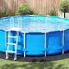 Poolunterlage Schwarz Ø 428 cm, Vliesstoff rund Produktbild-Vorschau 1