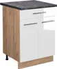 Küchenunterschrank Vicco Fame-Line Weiß Hochglanz 60 cm mit Produktbild-Vorschau 1