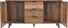 An open wooden sideboard with three drawers and two doors, set against a white background. Anteprima dell’immagine prodotto