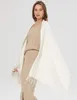 Schal Damen Warm Herbst Winter unifarben Baumwolle mit Produktbild-Vorschau 2