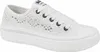 A white lace sneaker with a platform sole. Voir les images du produit