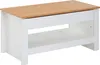FineBuy Table basse blanche / chêne 85x47x45 cm Table de Voir les images du produit 5