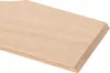 A close-up, angled view of a wooden plank with a beveled edge, set against a plain white background. Produktbild-Vorschau