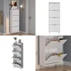Schuhschrank Vicco Helge Weiß 60 x 166.7 cm 4 Fächer, Model Produktbild-Vorschau 7