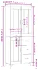 vidaXL Highboard Räuchereiche 69,5x34x180 cm Holzwerkstoff Produktbild-Vorschau 8