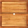 vidaXL Table de jardin beige 80x80x75 cm Poly rotin acacia Voir les images du produit 6