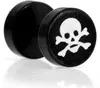 Ohrstecker Ear Fake Plug Logo Pirate Blackline 7mm Produktbild-Vorschau 1