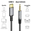 deleyCON 3,0m USB-C auf 3,5mm Audio AUX Kabel Adapter - USB Produktbild-Vorschau 2