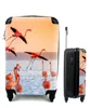 MuchoWow® Koffer Handgepäck Trolley Rollkoffer Kleine Produktbild-Vorschau 1
