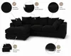 Ecksofa Links DIVERS 3-Sitzer Cord Schwarz 212x166 cm L Produktbild-Vorschau 6