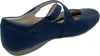 A single blue ballerina shoe shown from a side-angle on a white background. Voir les images du produit