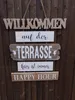Schild Willkommen auf der Terrasse. Happy Hour. Geschenk 45 Produktbild-Vorschau 1