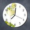 Glasuhr Wanduhr Küchenuhr Echt-Glas 30fi cm Limette grün Produktbild-Vorschau 2