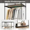 Stoffkleiderschrank mit Kleiderstange und Regalböden, Produktbild-Vorschau 5
