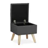 Relaxdays Hocker mit Stauraum, Kunstleinen-Bezug, Produktbild-Vorschau 6