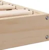 Close-up view of a wooden bed frame. Voir les images du produit