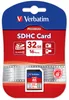 A retail package for a Verbatim 32GB SDHC card. Produktbild-Vorschau