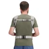 Rear view of a man wearing a grey baby carrier. Náhled obrázku produktu