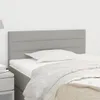 vidaXL Čelo postele Light Grey 100x5x78/88 cm Látka Náhľad obrázku produktu 2