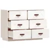 vidaXL Sideboard Weiß 100x40x75 cm Massivholz Kiefer -  Produktbild-Vorschau 7